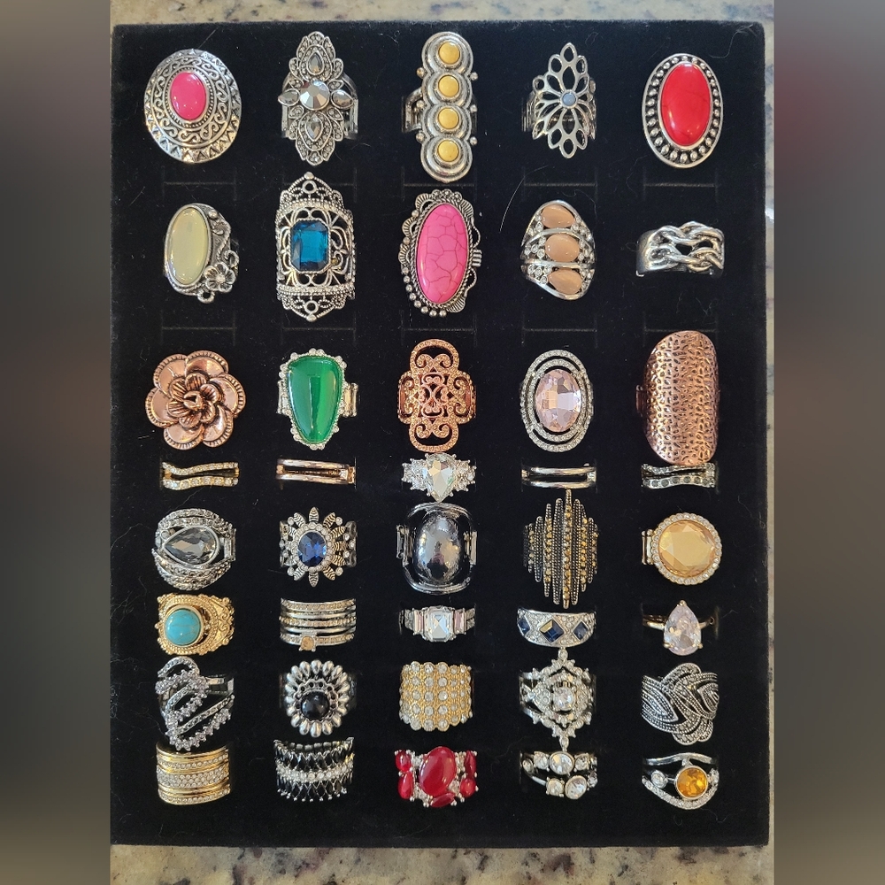 Rings Statement Boho Costume Fashion Jewelry Stones 5 For 15.!